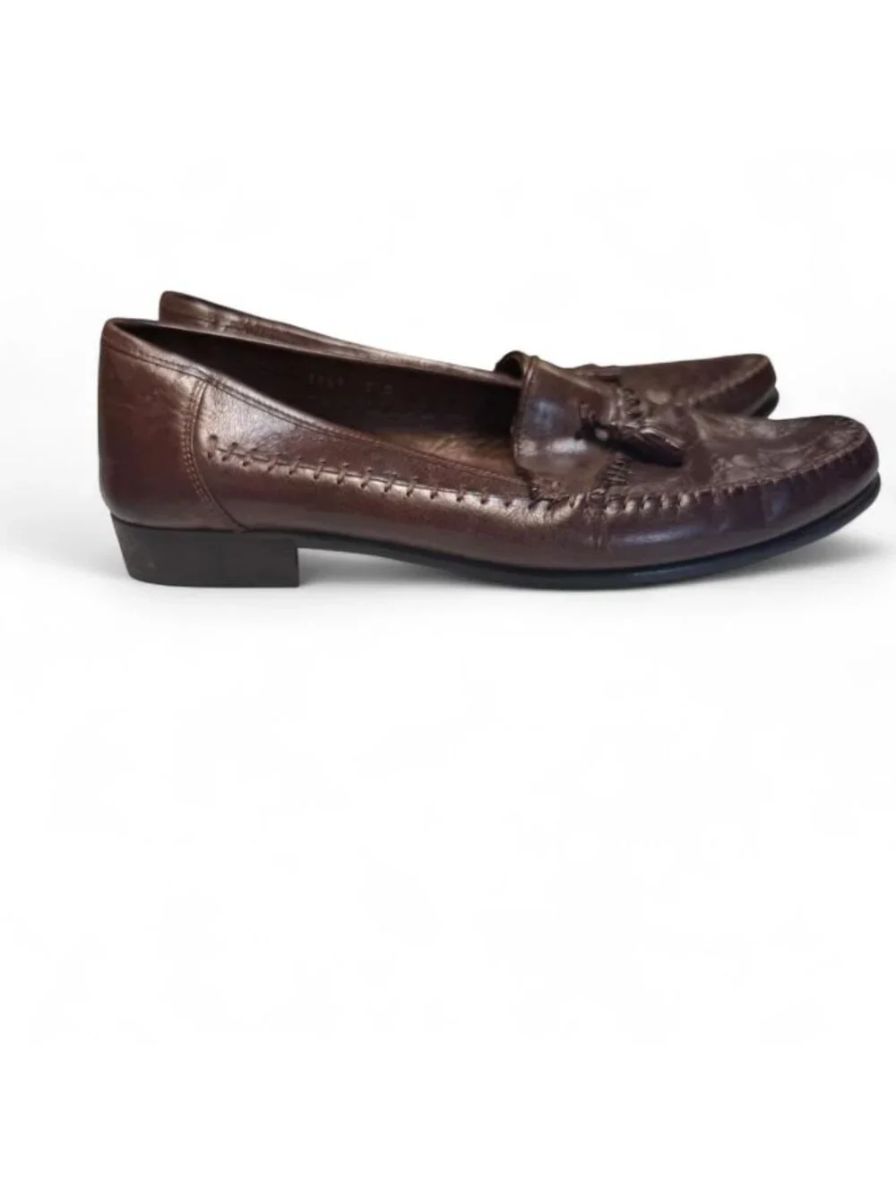Vintage San Remo Italian Leather Loafers Men's 9.5 Tassel Preppy Luxury Office